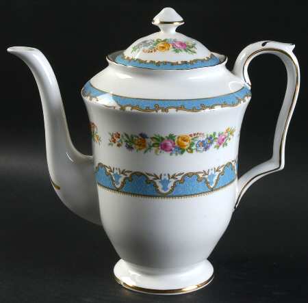 Lyric Tunis Blue (Flat Rim) Coffee Pot & Lid
