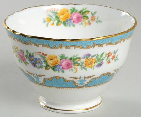 Lyric Tunis Blue (Flat Rim) Open Sugar Bowl