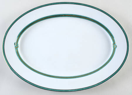 Rubanea Vert 15" Oval Serving Platter