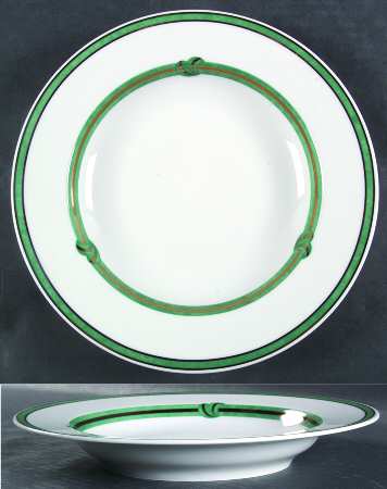 Rubanea Vert Rim Soup Bowl