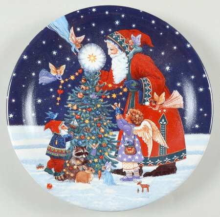 Starlight Santa Dessert/Pie Plate