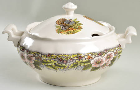 Thanksgiving Multicolor (Non-England) Tureen &  Lid