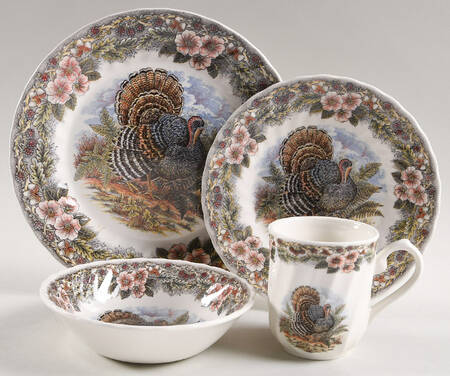 Thanksgiving Multicolor (Non-England) 4 Piece Place Setting