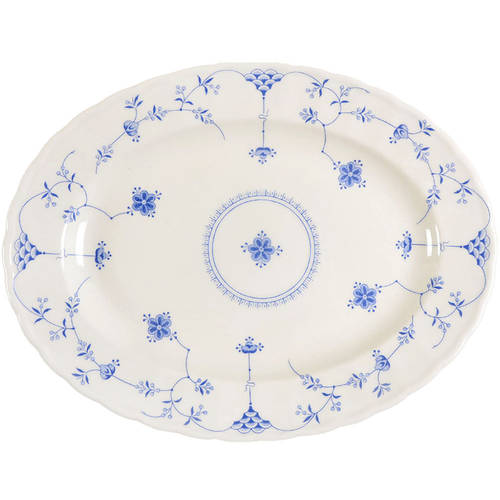 Finlandia (Swirl Rim, Columbia, Malaysia) 12" Oval Serving Platter