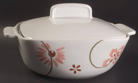 Pretty Pink (Corelle) 3 Quart Square Casserole with Ceramic Lid