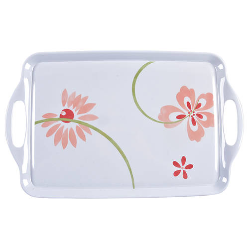 Pretty Pink (Corelle) Handled Melamine Tray
