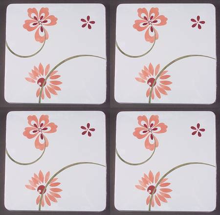 Pretty Pink (Corelle) Square Stove Cover - Set of 4