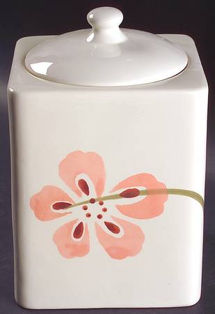 Pretty Pink (Corelle) Cookie Jar & Lid