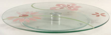 Pretty Pink (Corelle) Glassware Lazy Susan Turntable