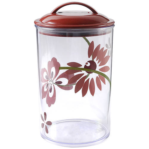 Pretty Pink (Corelle) Large Acrylic Canister & Lid
