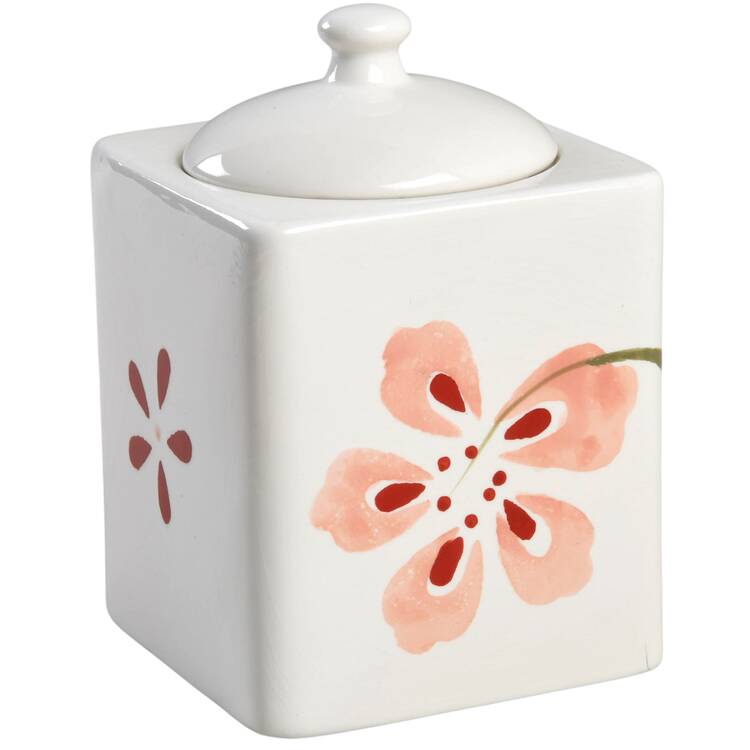 Pretty Pink (Corelle) Small Canister & Lid