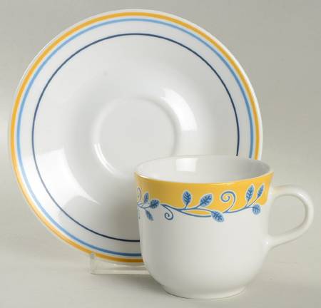 Bella Vista (Corelle) Flat Cup & Saucer Set