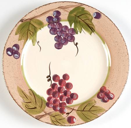 Vintage Fruit Dessert/Pie Plate