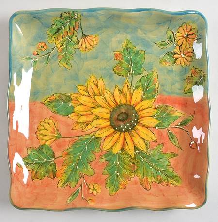 Sunflower Square Dinner Plate