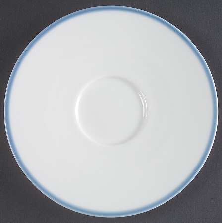 Birch (Floral & Blue Band) Saucer