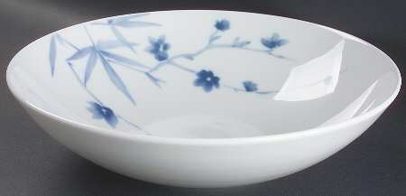 Birch (Floral & Blue Band) 10" Round Vegetable Bowl