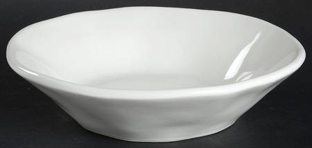 Rustic White 9" Round Vegetable Bowl by Crate & Barrel