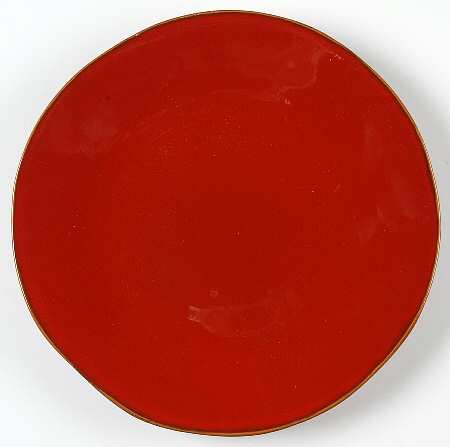 Rustic Red Coupe Salad Plate by Tabularasa