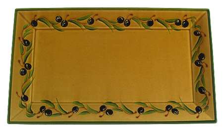 Nicoise Olive 19" Rectangular Serving Platter by Coursange