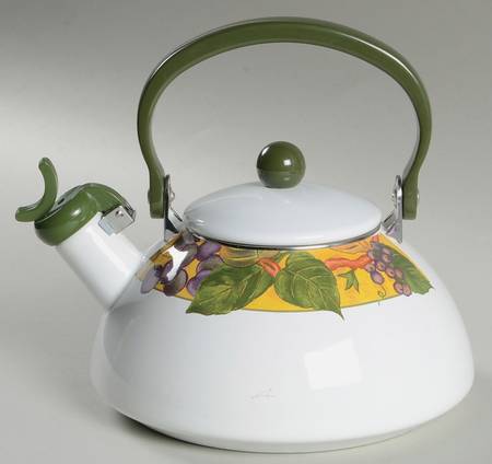 Tuscan Vine (Corelle) Metal Whistler Kettle & Lid