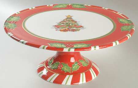 Letters To Santa 12" Diameter Pedestal Cake Stand