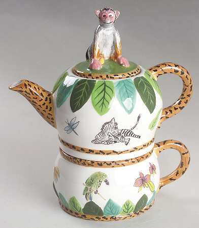 Jungle Jubilee Individual Teapot & Lid with Cup