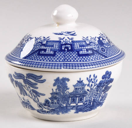 Willow Blue (Columbia) Sugar Bowl & Lid