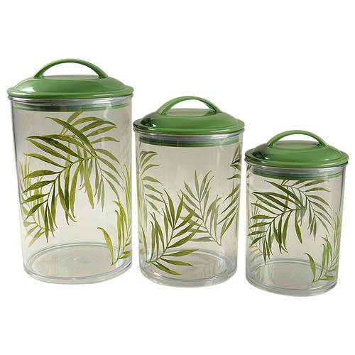 Bamboo Leaf (Corelle) (3 Piece) Acrylic Canister Set