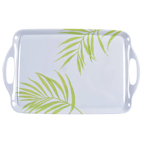 Bamboo Leaf (Corelle) Handled Melamine Tray