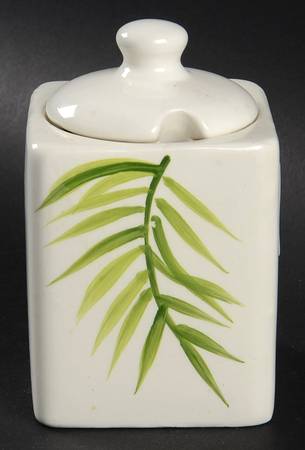 Bamboo Leaf (Corelle) Sugar Bowl & Lid