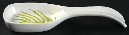 Bamboo Leaf (Corelle) Spoon Rest/Holder (Holds 1 Spoon)