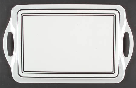 Classic Cafe Black Handled Melamine Tray