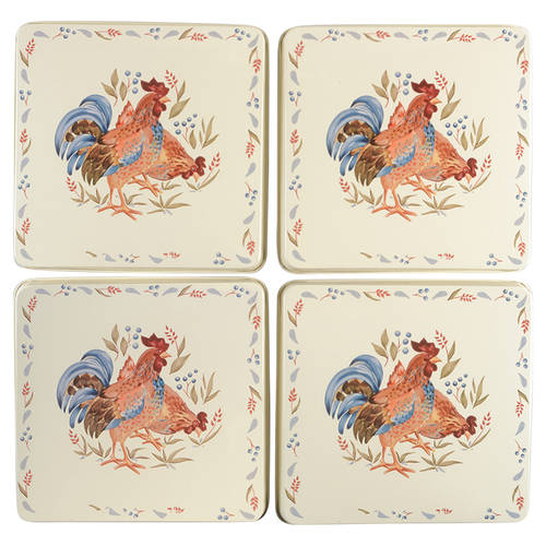 Country Morning Square Stove Cover - Set of 4