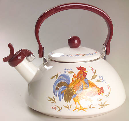 Country Morning Metal Whistler Kettle & Lid