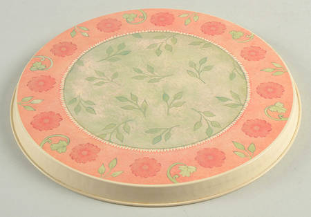 Heirloom Bloom (Corelle) 10" Individual Tin Round Stove Cover