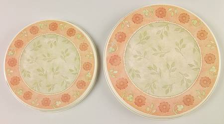 Heirloom Bloom (Corelle) Stove Cover Set-Steel 2 8" & 2 10" Round Covers