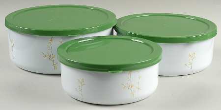 Kobe (Corelle) (3 Piece) Metal Bowl W/Plastic Lids (5", 6", 7")