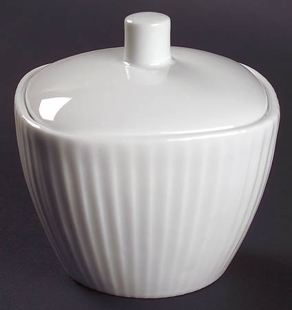 Scandia White Sugar Bowl & Lid