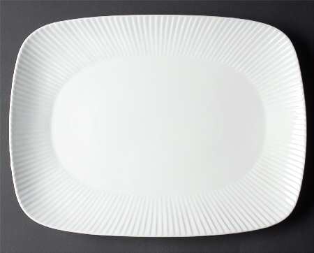 Scandia White 14" Rectangular Serving Platter