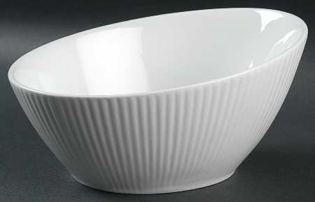 Scandia White 8" Oval Vegetable Bowl