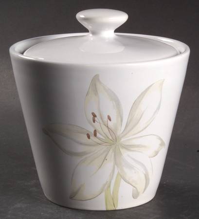 White Flower (Corelle) Sugar Bowl & Lid