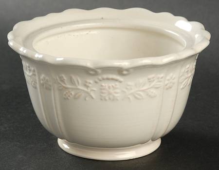 Traditions Embossed White (Corelle) Sugar Bowl No Lid