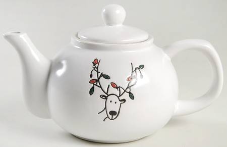 Happy Holidays (Rudy) Teapot & Lid