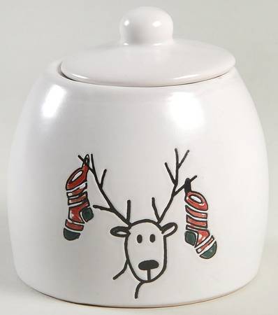Happy Holidays (Rudy) Sugar Bowl & Lid