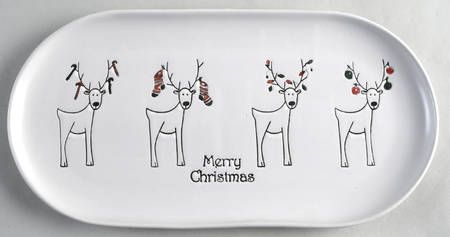 Happy Holidays (Rudy) 13" Oval Serving Platter