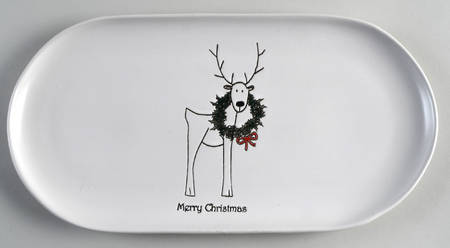Happy Holidays (Rudy) 13" Oval Serving Platter