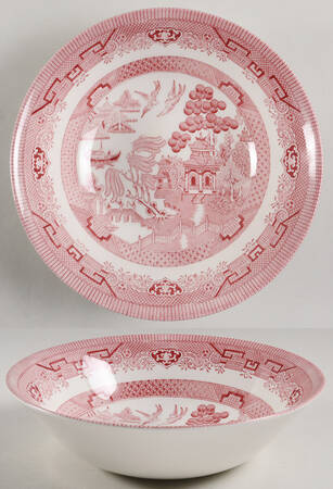 Willow Rosa Pink (Colombia & Romania) 9" Round Vegetable Bowl