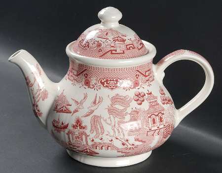 Willow Rosa Pink (Colombia & Romania) Teapot & Lid