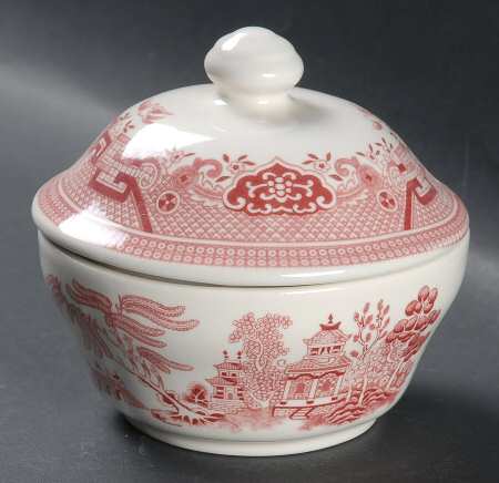 Willow Rosa Pink (Colombia & Romania) Sugar Bowl & Lid