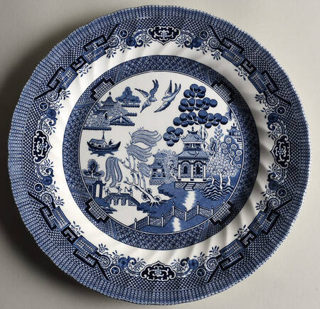 Blue Willow (Swirl, Columbia, Malaysia, England) by Churchill